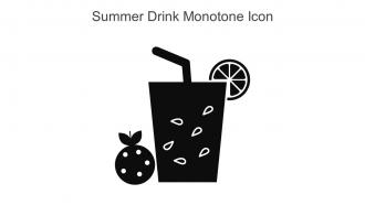 Summer Drink Monotone Icon In Powerpoint Pptx Png And Editable Eps Format