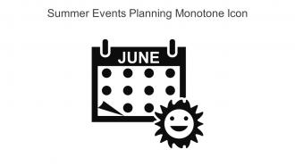 Summer Events Planning Monotone Icon In Powerpoint Pptx Png And Editable Eps Format