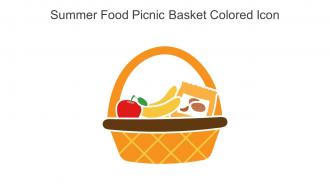 Summer Food Picnic Basket Colored Icon In Powerpoint Pptx Png And Editable Eps Format