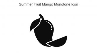 Summer Fruit Mango Monotone Icon In Powerpoint Pptx Png And Editable Eps Format