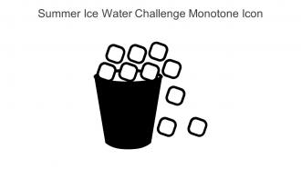 Summer Ice Water Challenge Monotone Icon In Powerpoint Pptx Png And Editable Eps Format