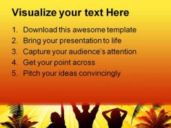 Summer party people holidays powerpoint templates and powerpoint backgrounds 0211