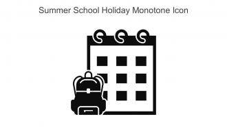 Summer School Holiday Monotone Icon In Powerpoint Pptx Png And Editable Eps Format