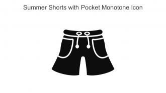 Summer Shorts With Pocket Monotone Icon In Powerpoint Pptx Png And Editable Eps Format