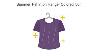 Summer T Shirt On Hanger Colored Icon In Powerpoint Pptx Png And Editable Eps Format