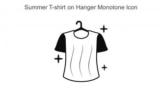 Summer T Shirt On Hanger Monotone Icon In Powerpoint Pptx Png And Editable Eps Format