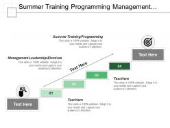 Summer training programming management leadership electives engineering foundation