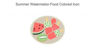 Summer Watermelon Food Colored Icon In Powerpoint Pptx Png And Editable Eps Format