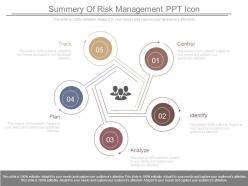 Summery of risk management ppt icon