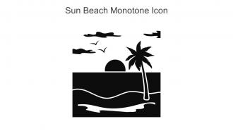 Sun Beach Monotone Icon In Powerpoint Pptx Png And Editable Eps Format