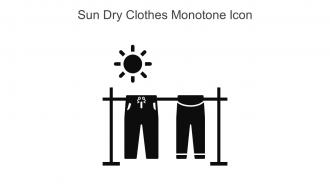 Sun Dry Clothes Monotone Icon In Powerpoint Pptx Png And Editable Eps Format