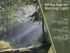 Sun rays image with morning light