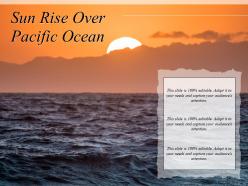 Sun rise over pacific ocean