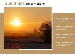 Sun Shine Image In Winter