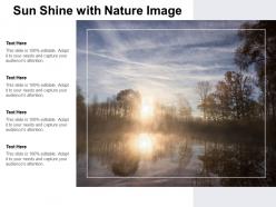 Sun shine with nature image