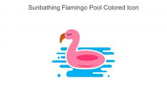 Sunbathing Flamingo Pool Colored Icon In Powerpoint Pptx Png And Editable Eps Format