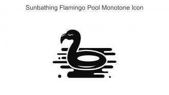 Sunbathing Flamingo Pool Monotone Icon In Powerpoint Pptx Png And Editable Eps Format