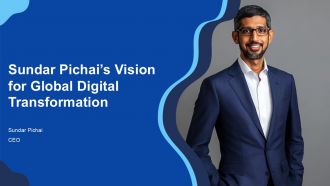 Sundar Pichai Vision For Global Digital Transformation PPT Template On Personalities AT