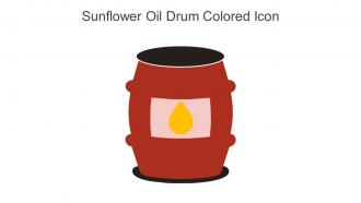 Sunflower Oil Drum Colored Icon In Powerpoint Pptx Png And Editable Eps Format