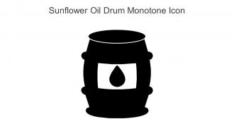 Sunflower Oil Drum Monotone Icon In Powerpoint Pptx Png And Editable Eps Format