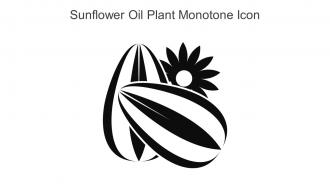 Sunflower Oil Plant Monotone Icon In Powerpoint Pptx Png And Editable Eps Format