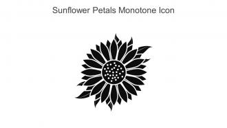 Sunflower Petals Monotone Icon In Powerpoint Pptx Png And Editable Eps Format