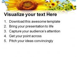 Sunflower puzzle background beauty powerpoint templates and powerpoint backgrounds 0411