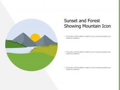 Sunset And Forest Showing Mountain Icon
