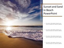 Sunset and sand in beach powerpoint