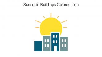 Sunset In Buildings Colored Icon In Powerpoint Pptx Png And Editable Eps Format