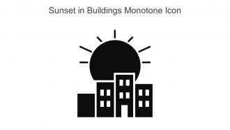 Sunset In Buildings Monotone Icon In Powerpoint Pptx Png And Editable Eps Format