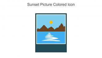 Sunset Picture Colored Icon In Powerpoint Pptx Png And Editable Eps Format