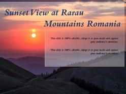 Sunset view at rarau mountains romania