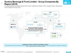Suntory beverage and food limited group companies by region 2019