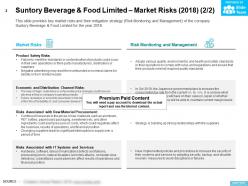 Suntory beverage and food limited market risks 2018