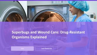 Superbugs And Wound Care Drug Resistant Organisms Explained PPT Example AT