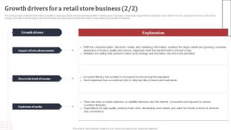 Supermarket Business Plan Growth Drivers Shaping The Retail Store Business BP SS Editable Graphical