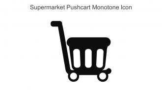 Supermarket Pushcart Monotone Icon In Powerpoint Pptx Png And Editable Eps Format