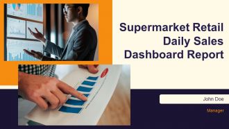 Supermarket Retail Daily Sales Dashboard Report PPT PowerPoint AT