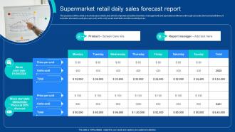 Supermarket Retail Daily Sales Forecast Report