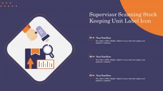 Supervisor Scanning Stock Keeping Unit Label Icon