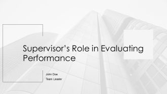 Supervisors Role In Evaluating Performance PPT Structure AT