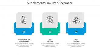 Supplemental tax rate severance ppt powerpoint presentation layouts example cpb