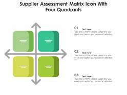 Supplier assessment matrix icon with four quadrants