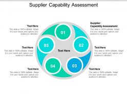 Supplier capability assessment ppt powerpoint presentation model infographic template cpb