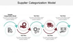 Supplier categorization model ppt powerpoint presentation gallery designs download cpb