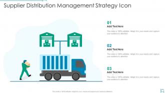 Supplier distribution management strategy icon
