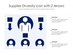 Supplier diversity icon with 2 arrows