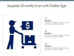 Supplier diversity icon with dollar sign