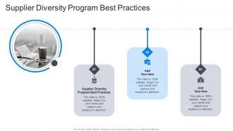 Supplier Diversity Program Best Practices In Powerpoint And Google Slides Cpb